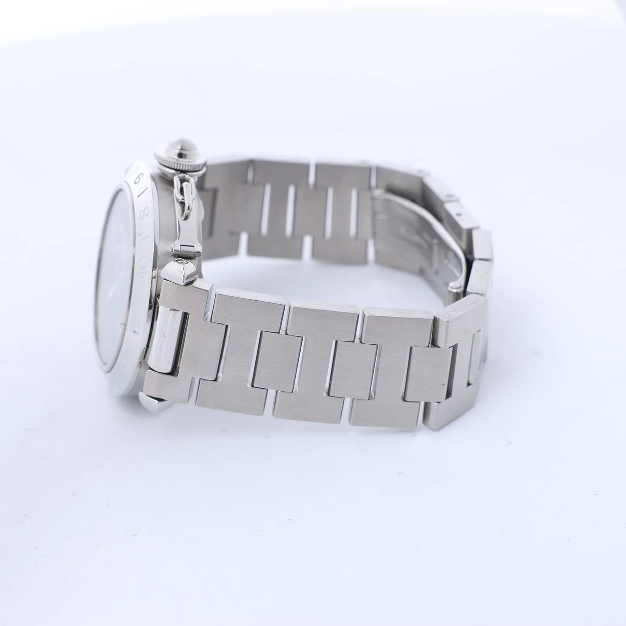 CARTIER Pasha C Meridian W31049M7 2550300244PB SS AT Watch with Black Dial Zwart