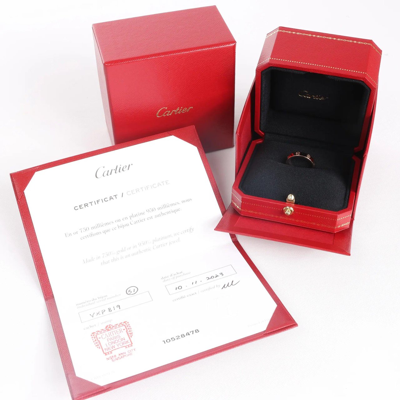 Cartier Mini Love Ring 750(YG) 3.1g 51 VXP819 Goud