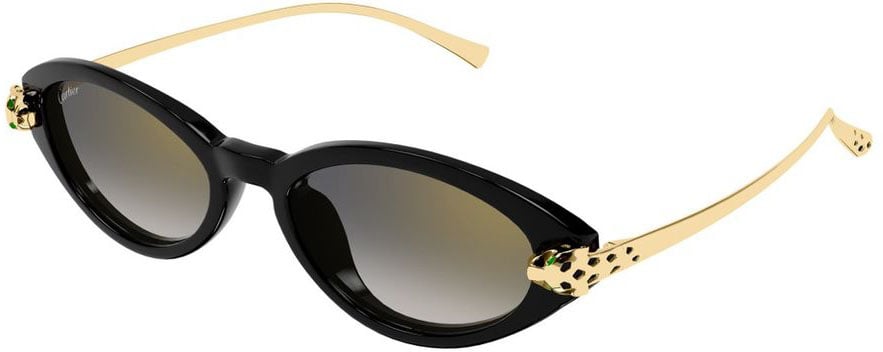 Cartier Ct0634s Oval-Shaped Black Acetate Sunglasses Grijs