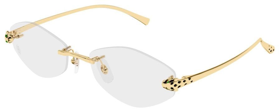 Cartier Ct0637o Gold Metal Rimless Eyeglasses Wit