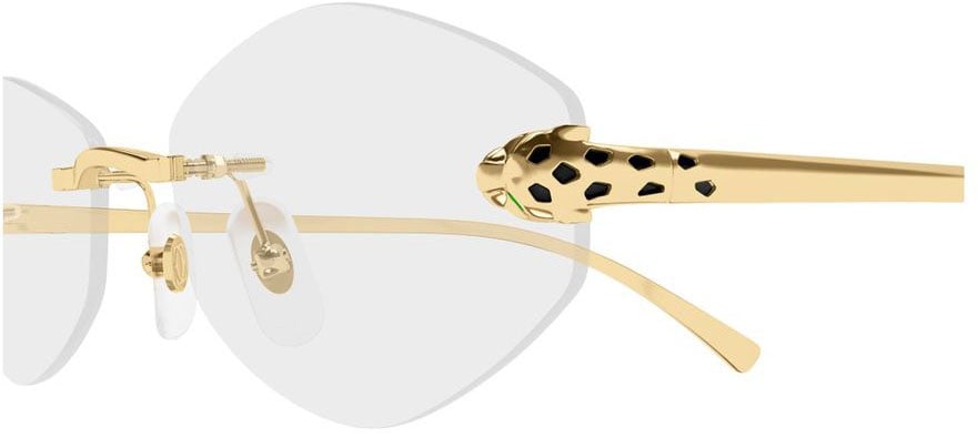 Cartier Ct0637o Gold Metal Rimless Eyeglasses Wit
