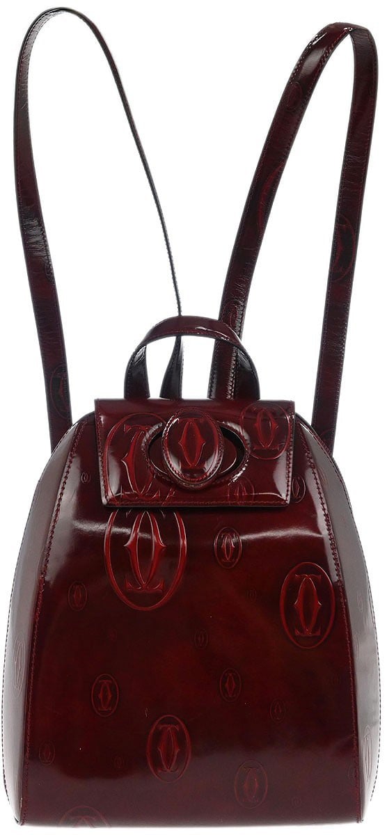Cartier cartier Happy birthday backpack Patent leather Divers