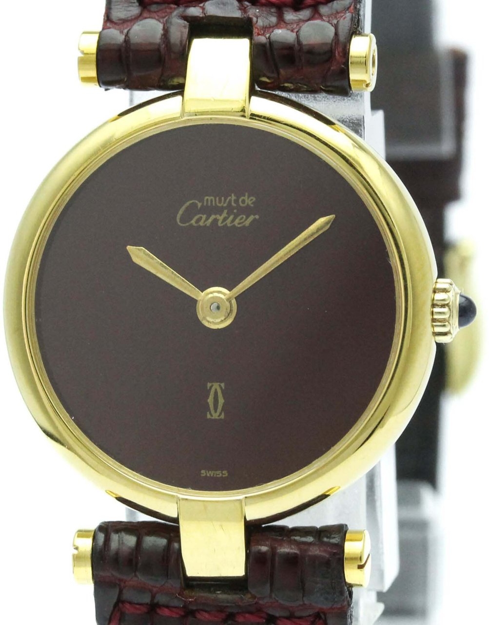 Cartier Must Vendôme Stainless Steel and Leather 24 Divers