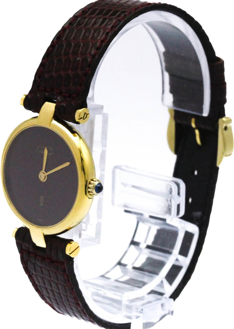 Cartier Must Vendôme Stainless Steel and Leather 24 Divers