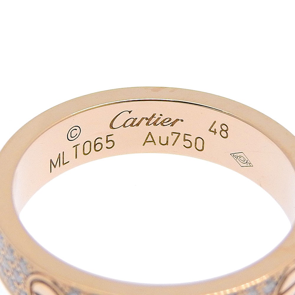 Cartier Cartier Love Wedding Band Pave Diamonds Ring 18K Yellow Gold and Diamonds Small Goud