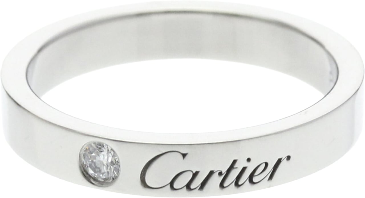 Cartier C de Cartier Wedding Band Platinum with Diamond Zilver