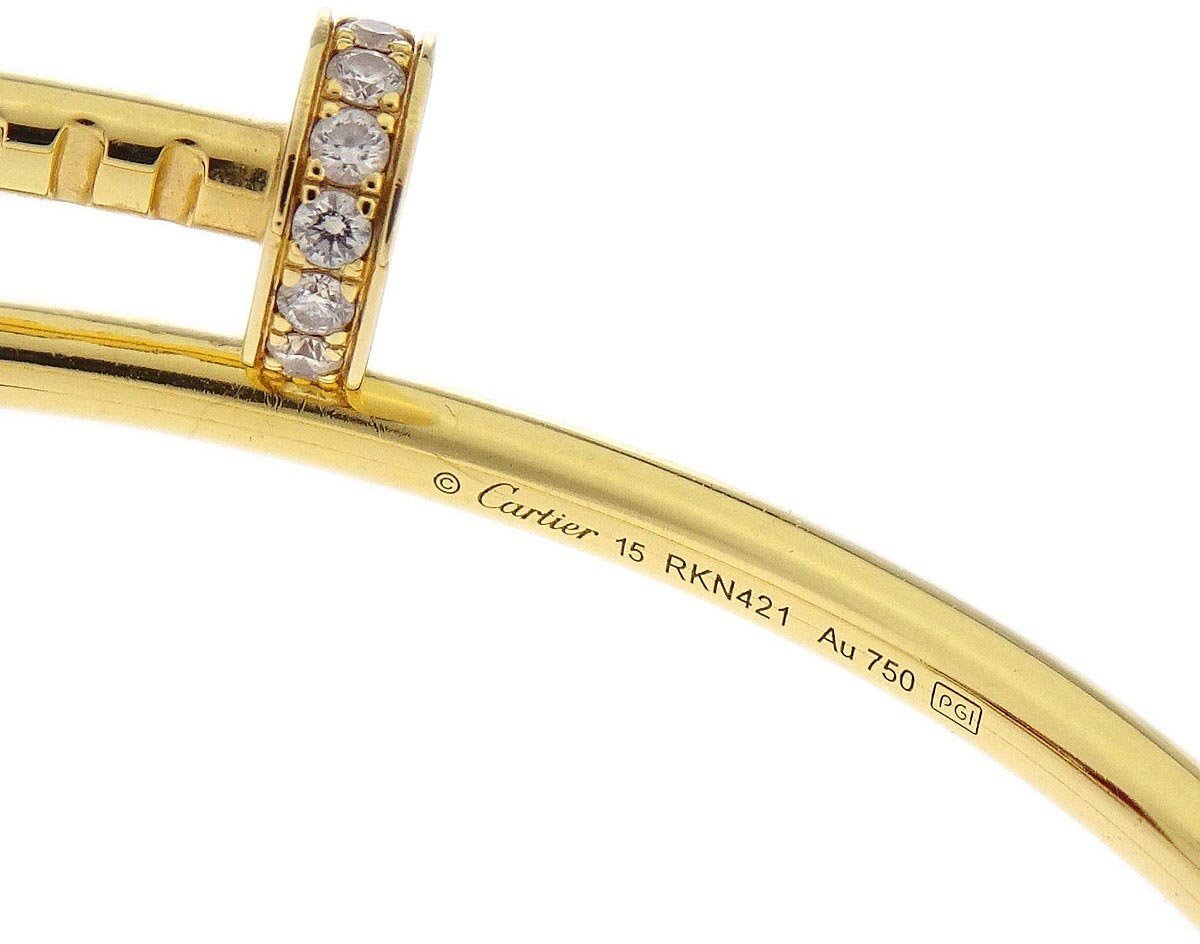 Cartier Cartier Juste un Clou Bracelet 18K Yellow Gold with Diamonds Small Goud