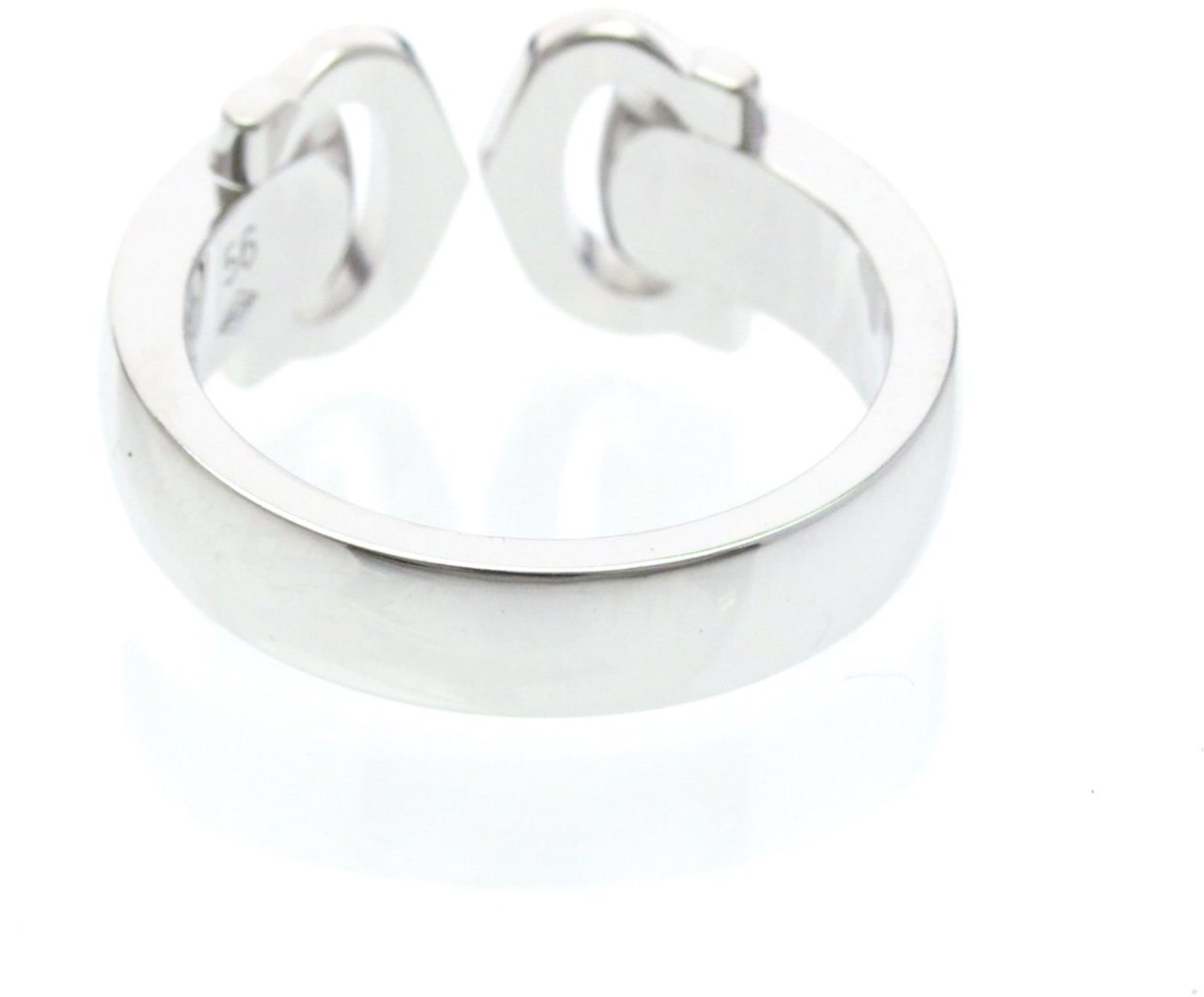 Cartier Vintage C de Cartier 18K White Gold with Diamonds Zilver