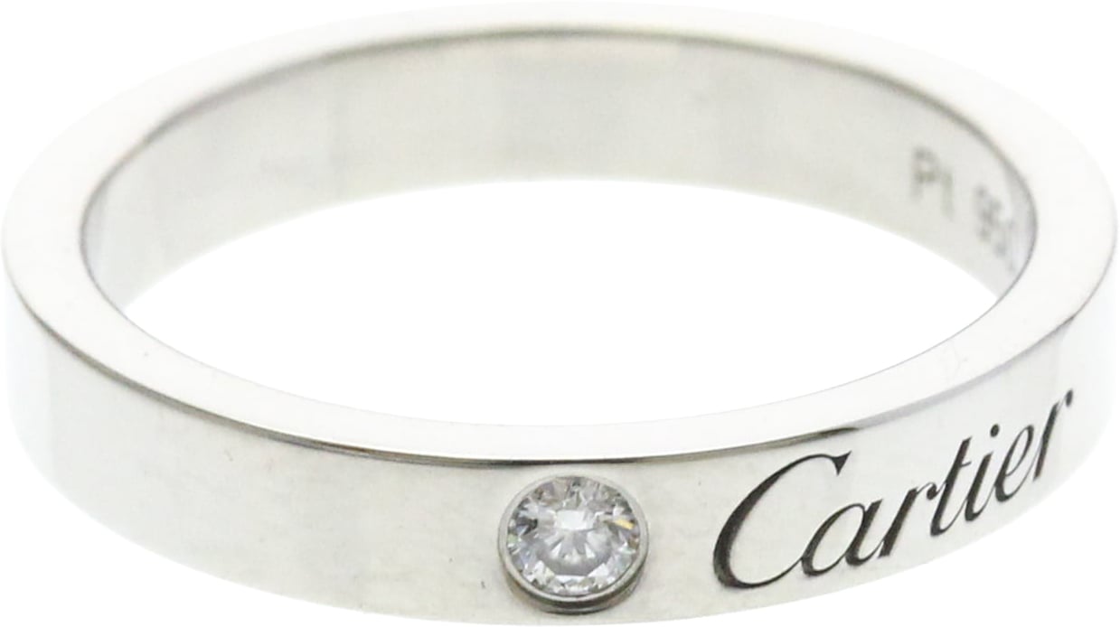 Cartier Cartier Band Ring Platinum / diamond Zilver