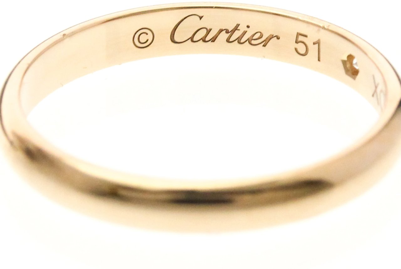 Cartier 1895 Wedding Band 18K Rose Gold with Diamond 2.6mm Goud