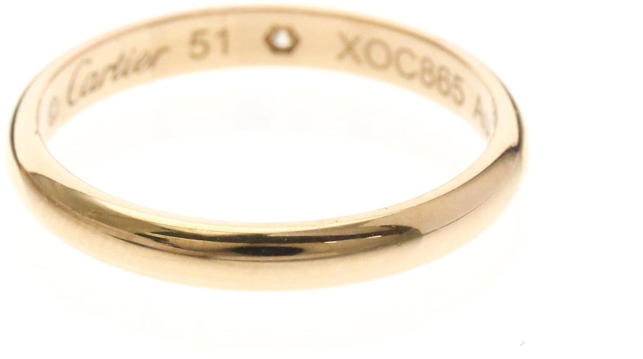 Cartier 1895 Wedding Band 18K Rose Gold with Diamond 2.6mm Goud