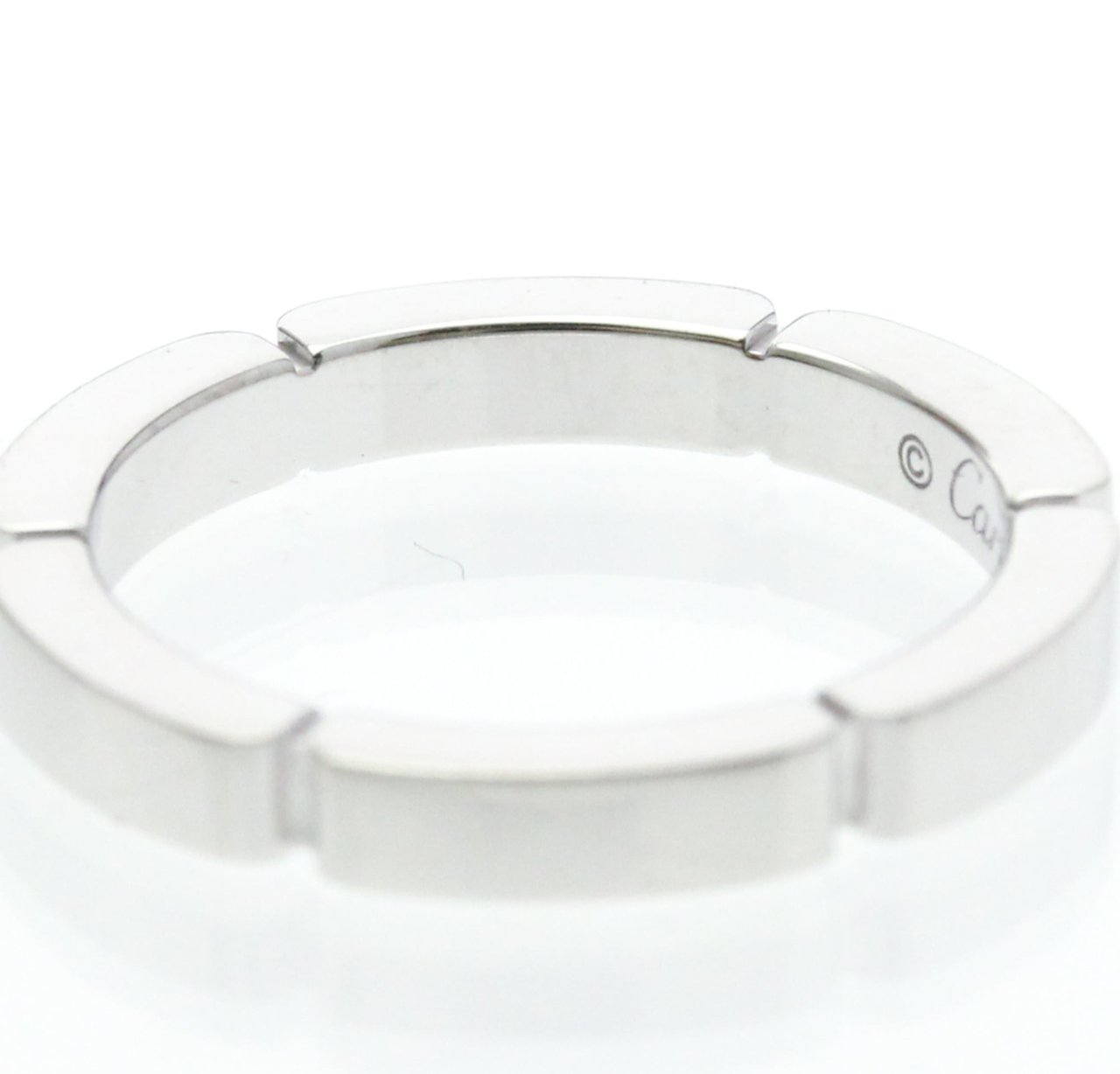 Cartier Cartier Maillon Panthere Band Ring 18K White Gold with 4 Diamonds Zilver