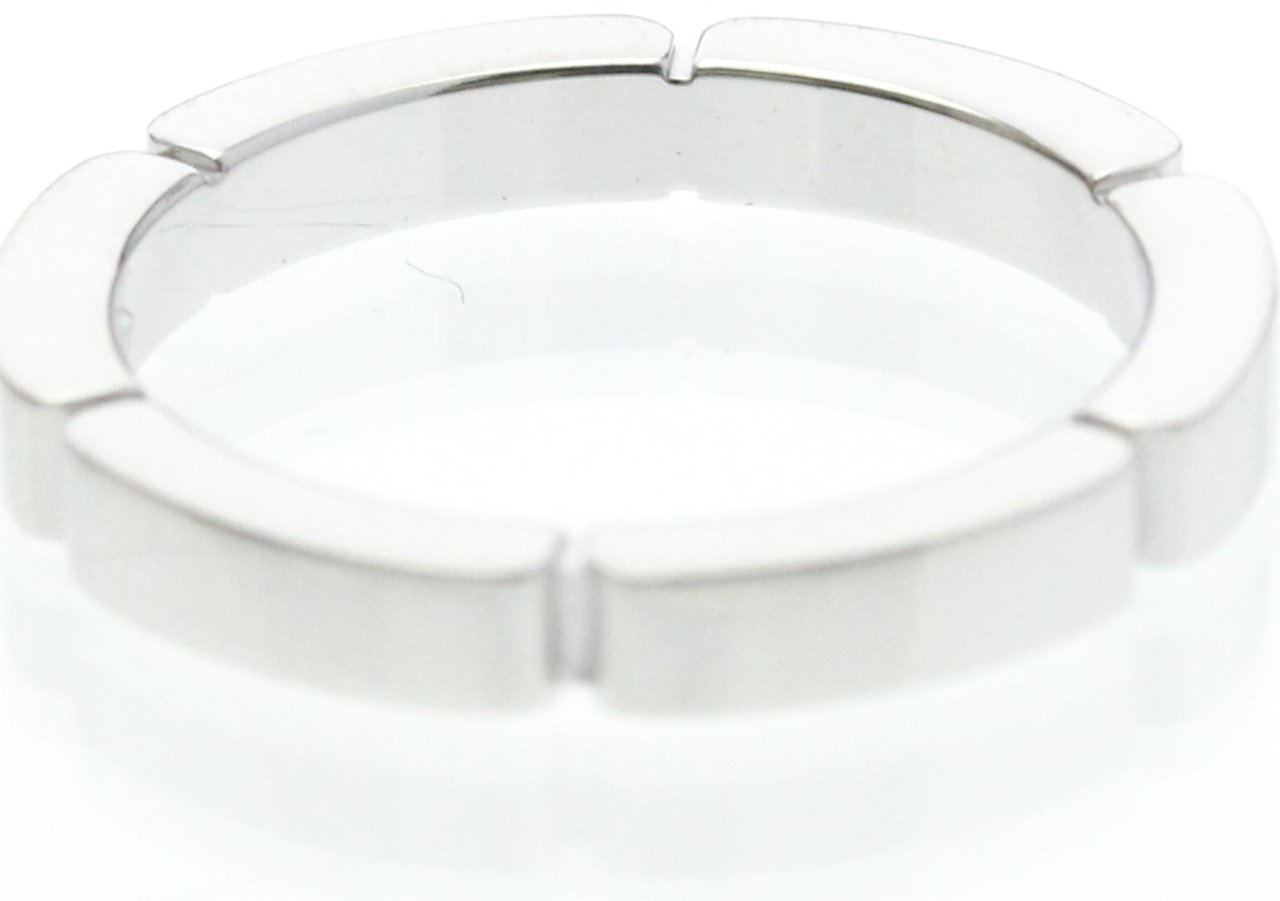 Cartier Cartier Maillon Panthere Band Ring 18K White Gold with 4 Diamonds Zilver