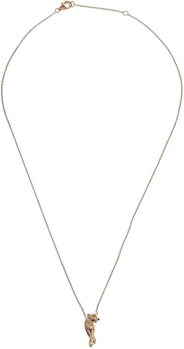 Cartier Cartier Panthere de Cartier Pendant Necklace 18K Yellow Gold with Tsavorite and Onyx Goud