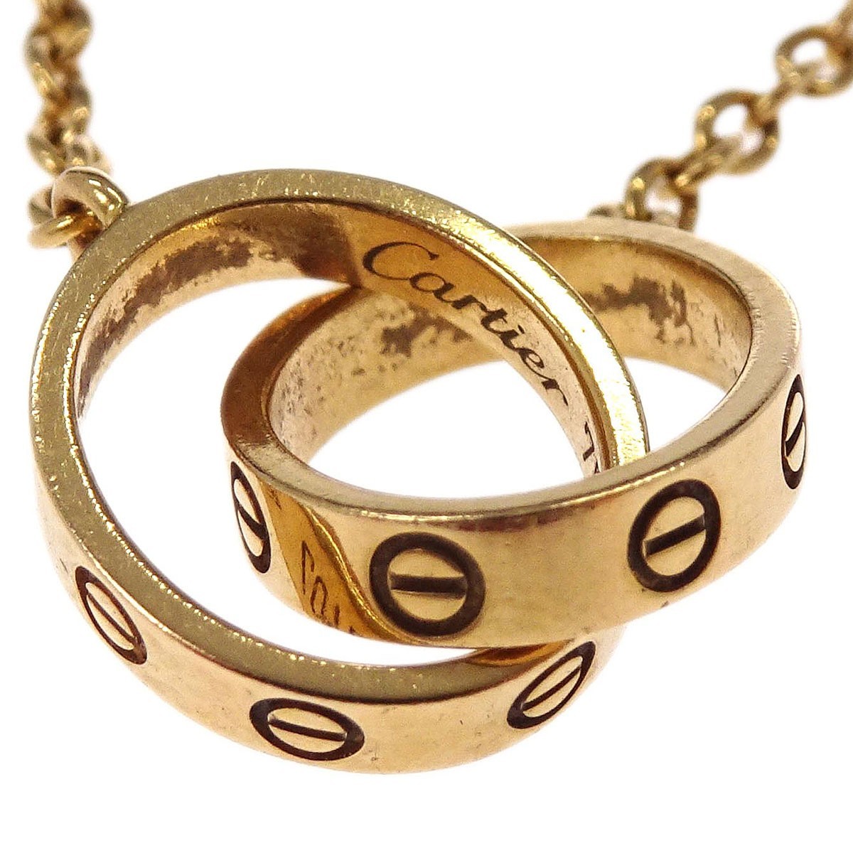 Cartier Cartier Love Interlocking Necklace 18K Rose Gold Goud