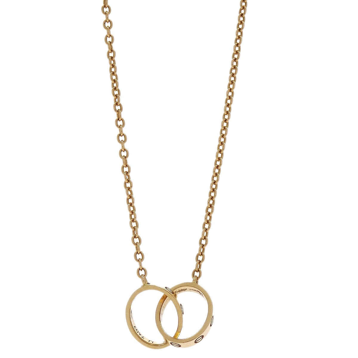 Cartier Cartier Love Interlocking Necklace 18K Rose Gold Goud
