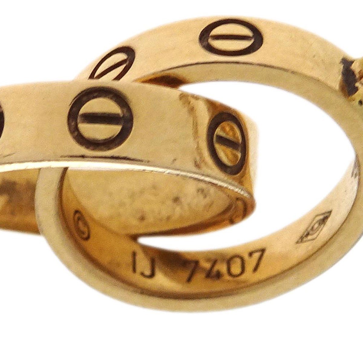 Cartier Cartier Love Interlocking Necklace 18K Rose Gold Goud