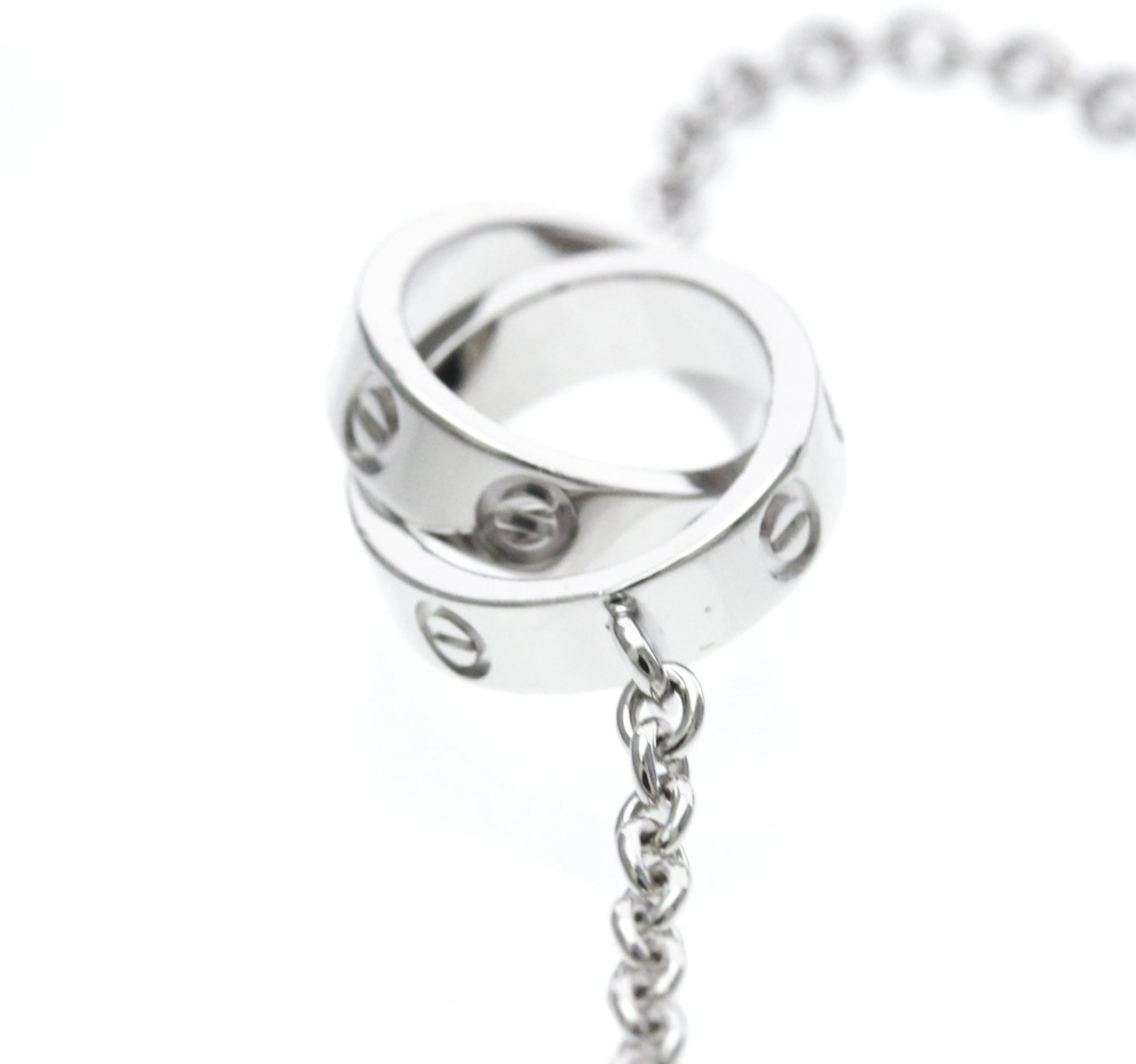 Cartier Love Interlocking 18K White Gold Zilver