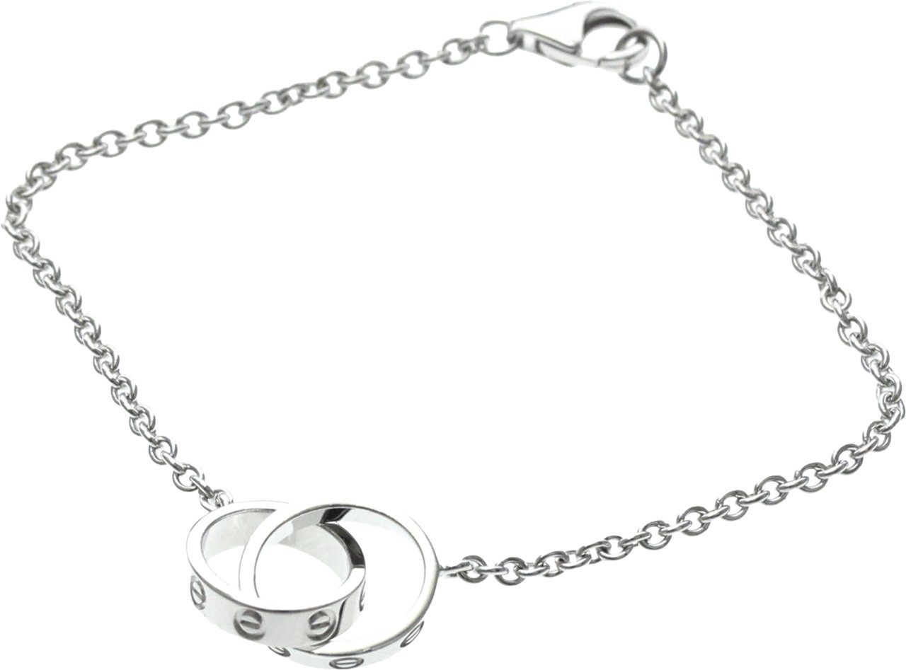 Cartier Love Interlocking 18K White Gold Zilver