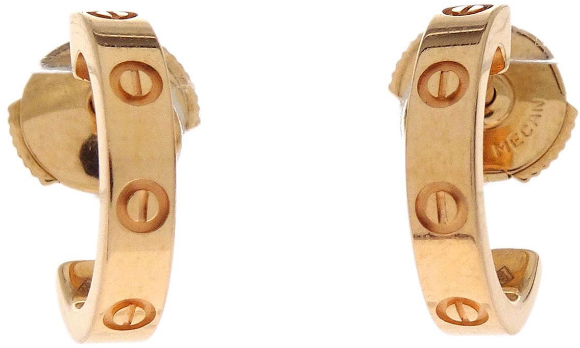 Cartier Cartier Love Hoop Earrings 18K Rose Gold Small Goud