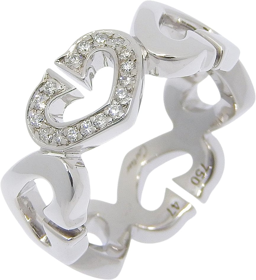 Cartier C Heart of Cartier 18K White Gold with Diamonds Zilver