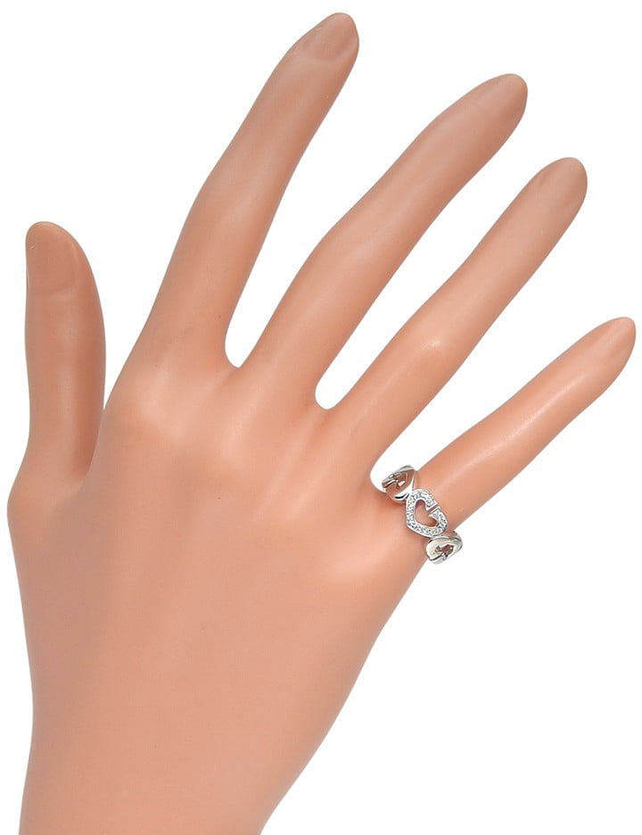 Cartier C Heart of Cartier 18K White Gold with Diamonds Zilver