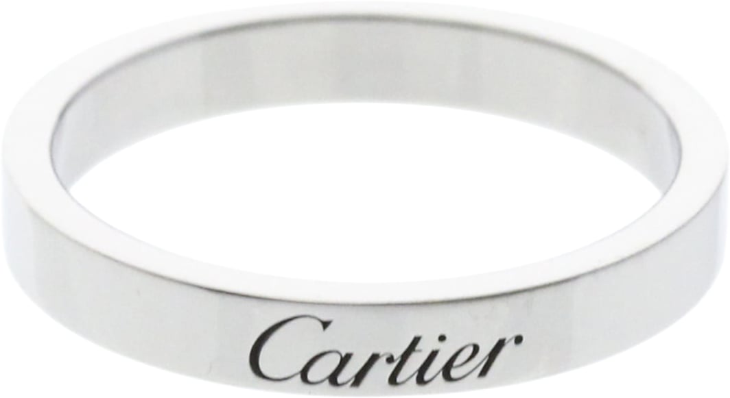 Cartier C de Cartier Wedding Band Platinum 3mm Zilver