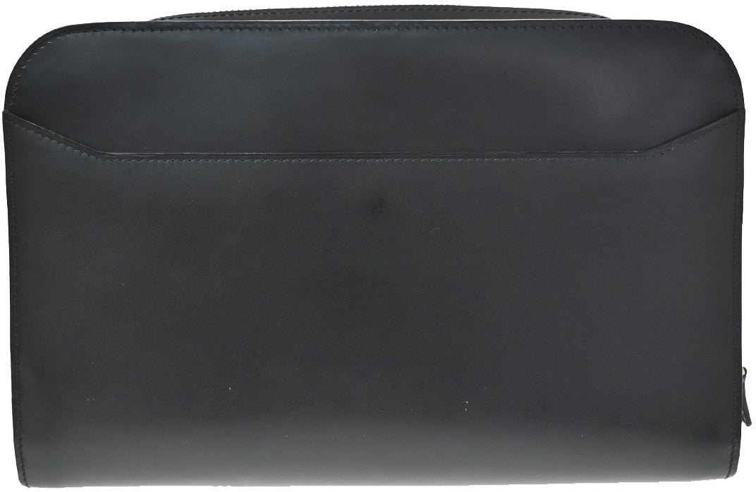Cartier Pouch with a handle Box Calf Zwart