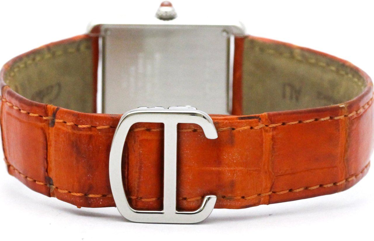 Cartier Tank Solo Quartz Rose Gold and Alligator 24 Divers