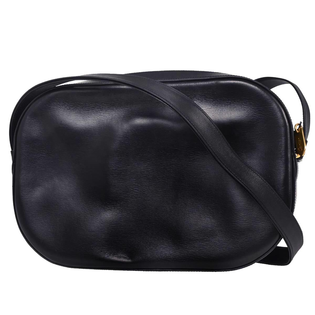 Cartier cartier Vintage Shoulder Bag Leather Navy