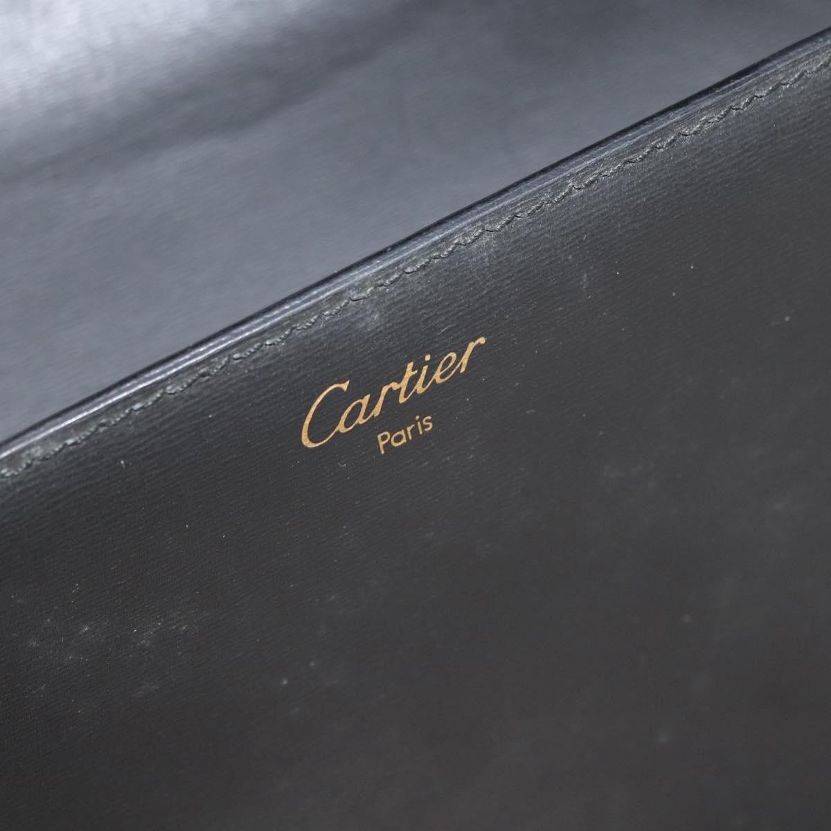 cartier Vintage Briefcase Leather Zwart