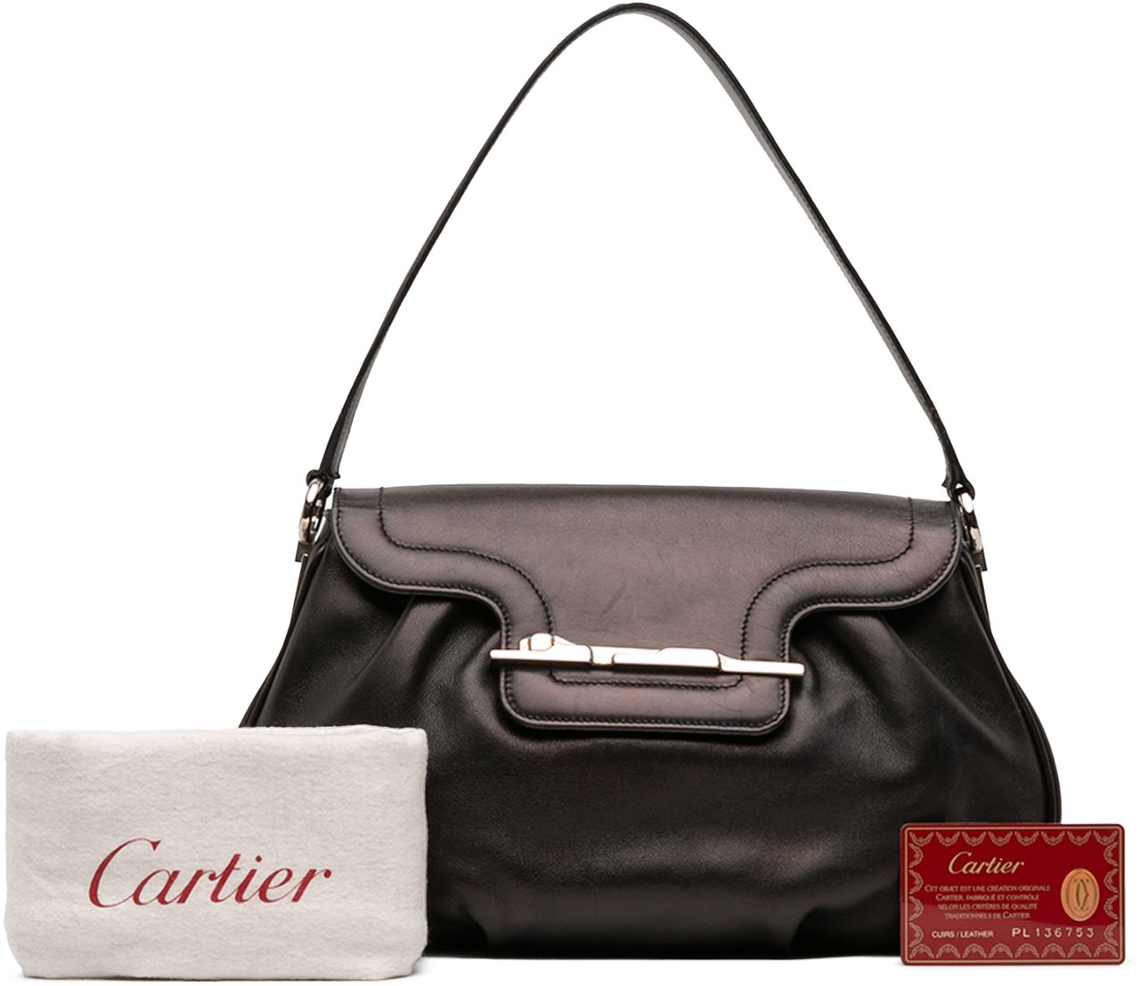 Cartier Leather Panthere Shoulder Bag Bruin