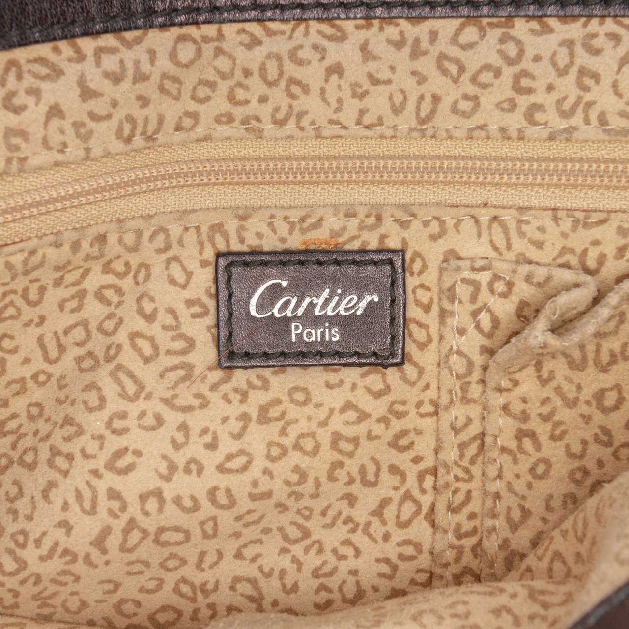 Cartier Leather Panthere Shoulder Bag Bruin