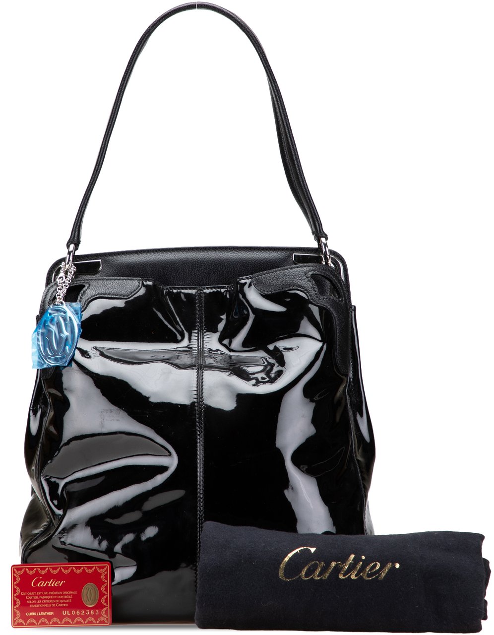 Cartier Patent Marcello De Cartier Shoulder Bag Zwart