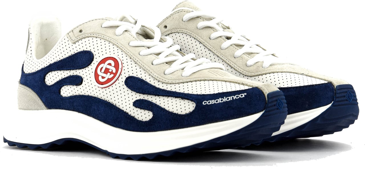 Casablanca Stade Sneaker Navy White Blauw