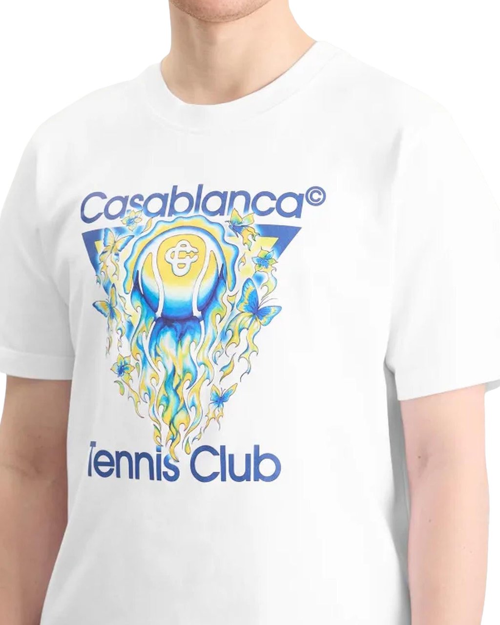 Casablanca Heren Tennis Club Icon T-Shirt Wit Wit