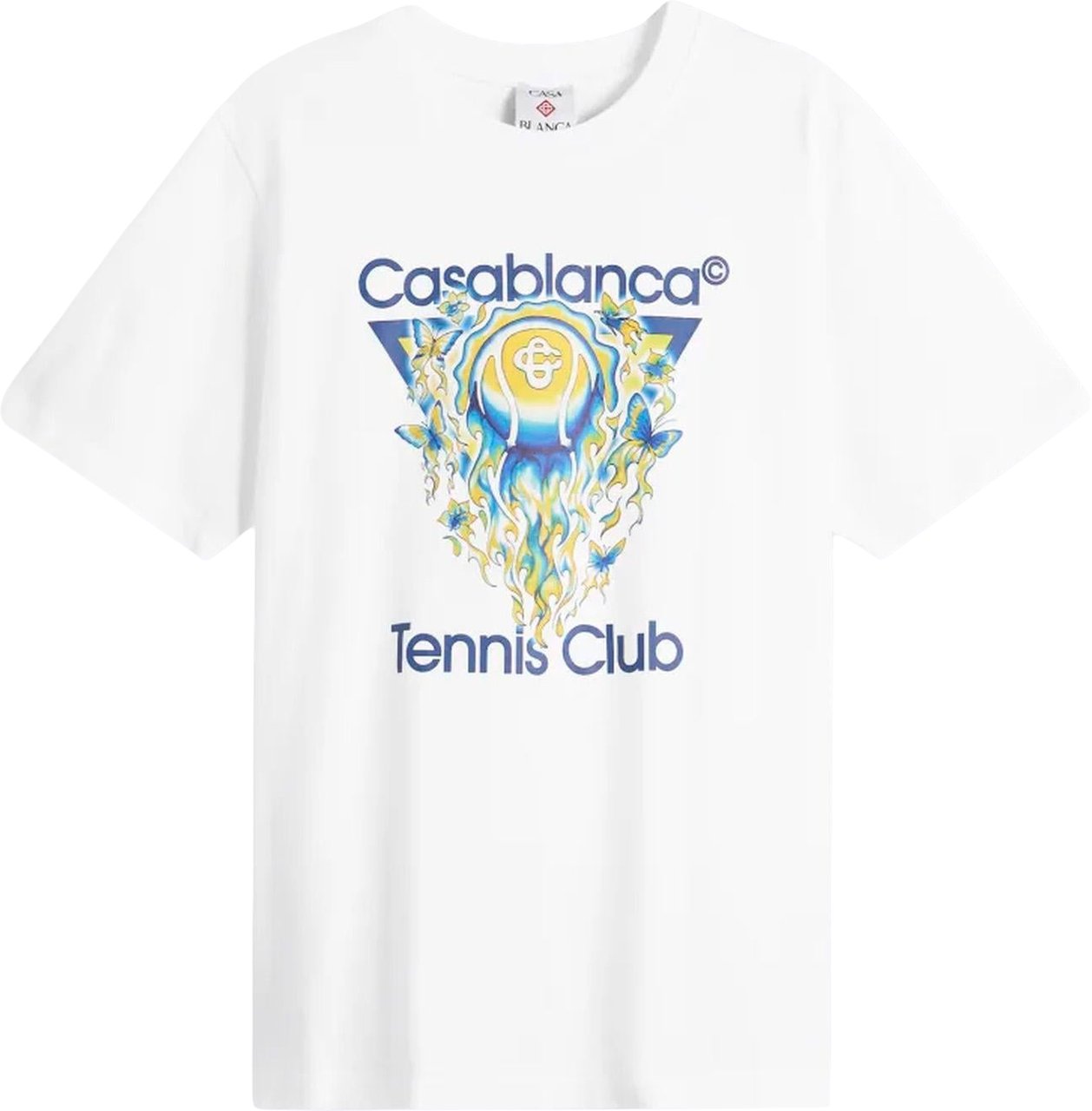 Casablanca Heren Tennis Club Icon T-Shirt Wit Wit