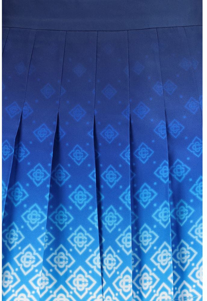 Casablanca Blue Silk Mini Skirt Blauw