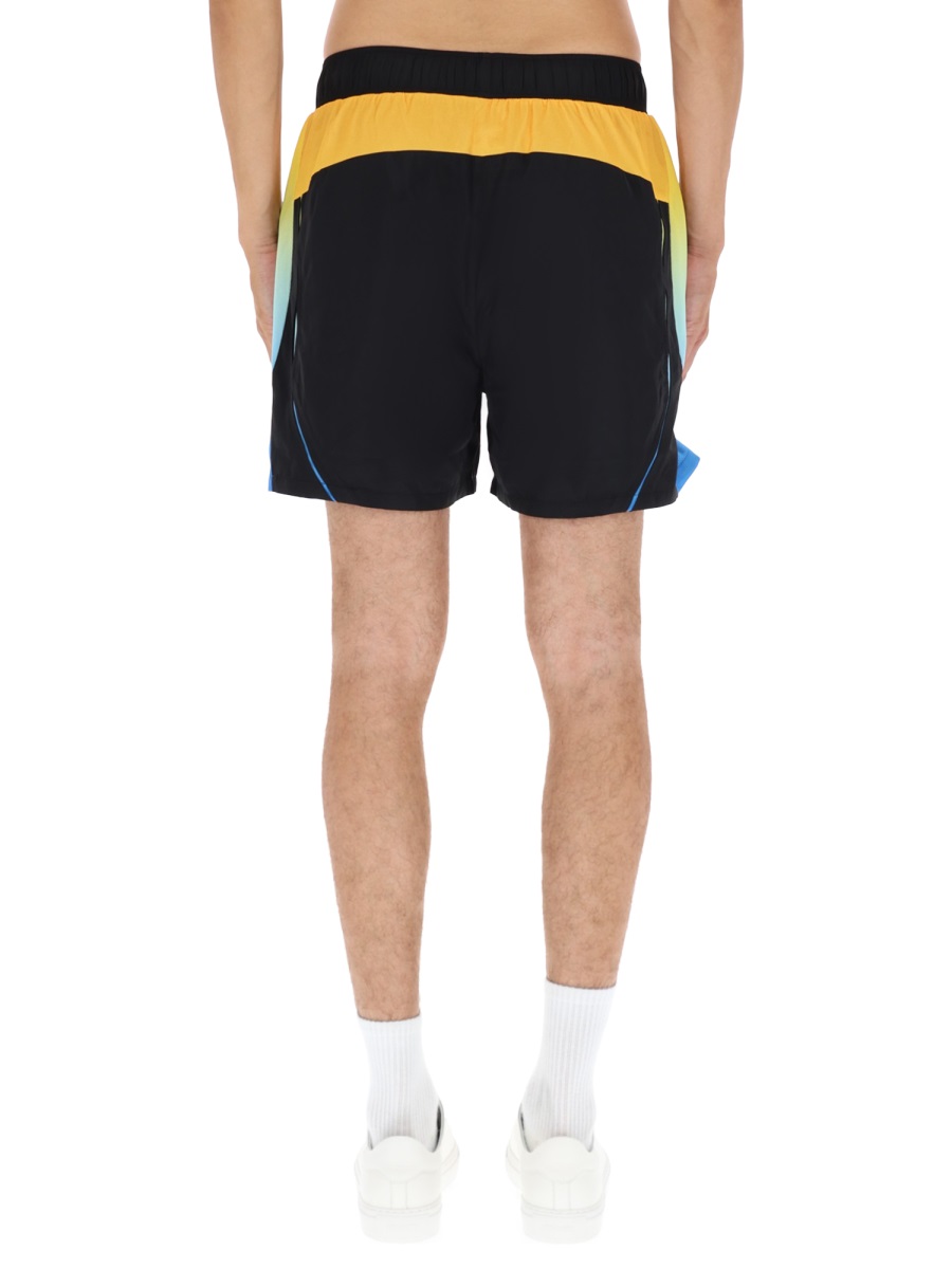 Casablanca "FOOTBALL WINDBREAKER" SHORTS Zwart