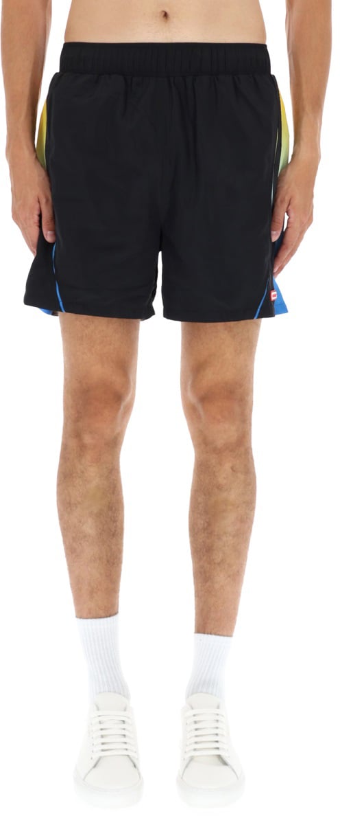 Casablanca "FOOTBALL WINDBREAKER" SHORTS Zwart
