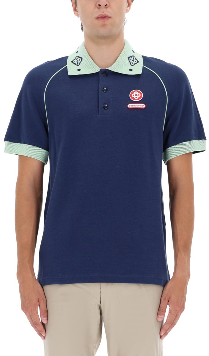 Casablanca POLO WITH LOGO Blauw