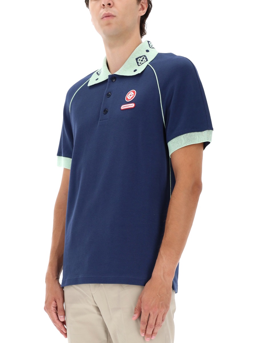Casablanca POLO WITH LOGO Blauw