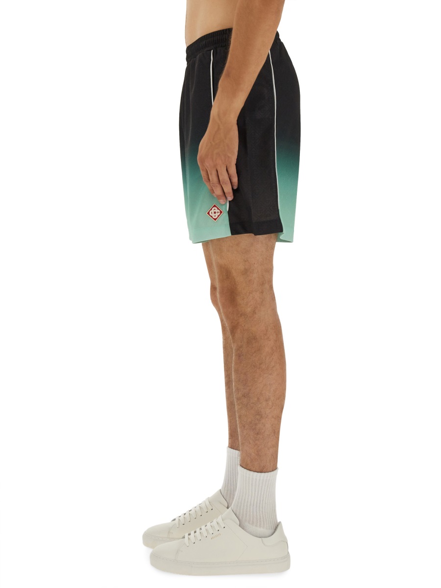 Casablanca JACQUARD FOOTBALL SHORTS Groen