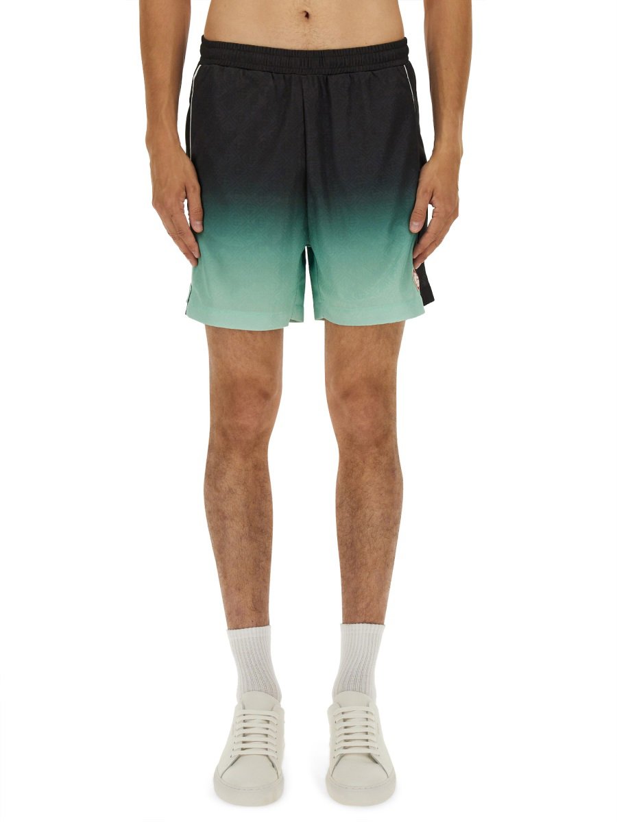 Casablanca JACQUARD FOOTBALL SHORTS Groen