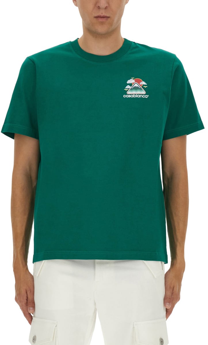 Casablanca T-SHIRT WITH PRINT Groen