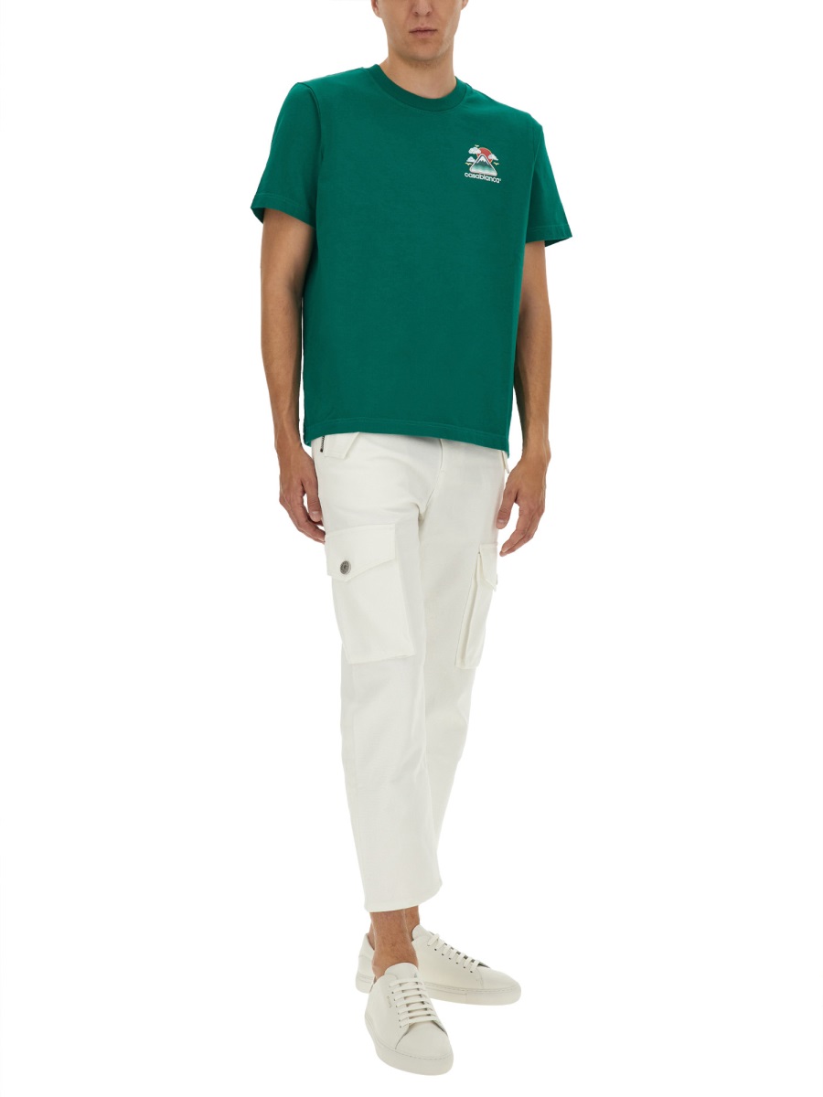 Casablanca T-SHIRT WITH PRINT Groen