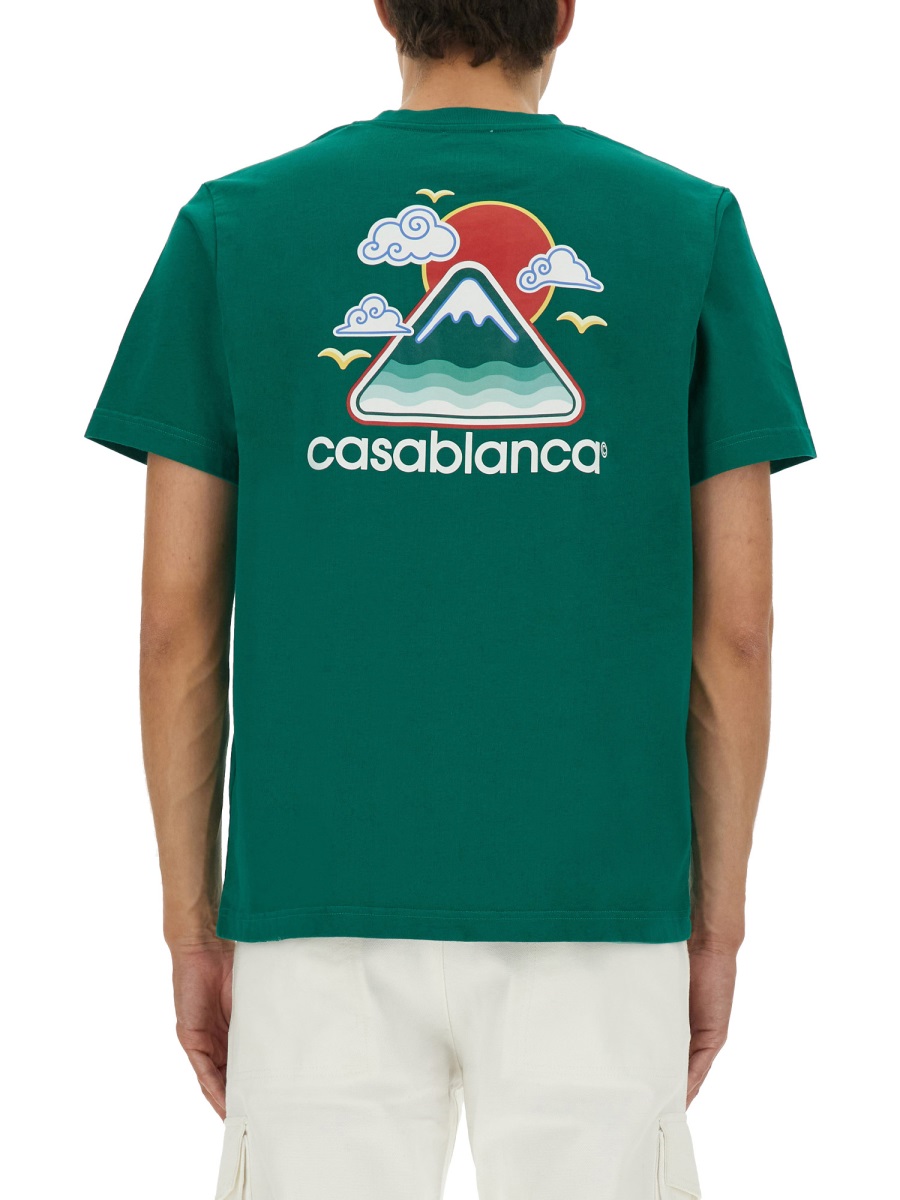 Casablanca T-SHIRT WITH PRINT Groen