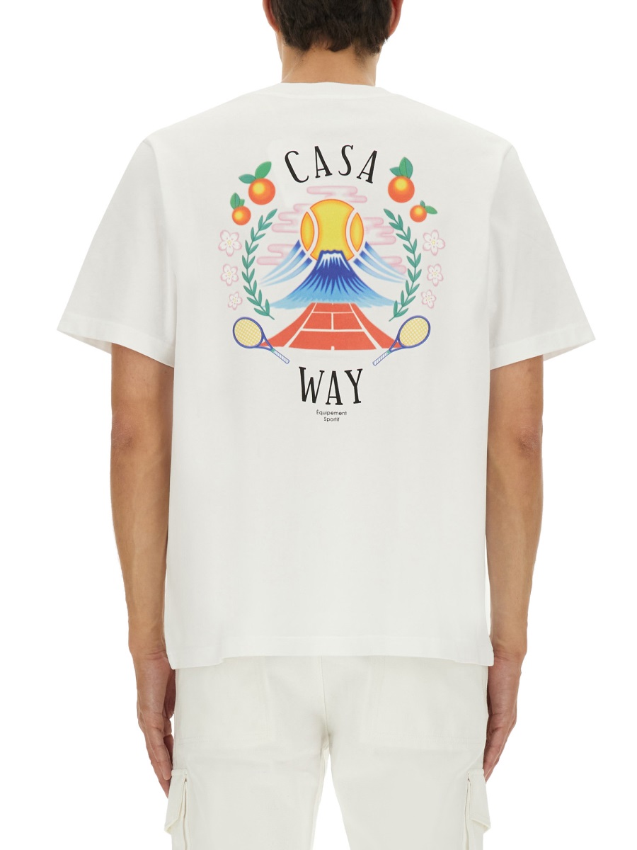 Casablanca T-SHIRT WITH PRINT Wit