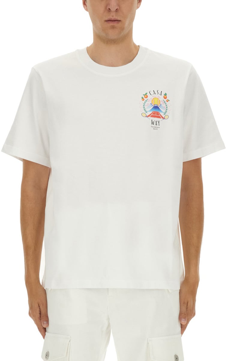 Casablanca T-SHIRT WITH PRINT Wit