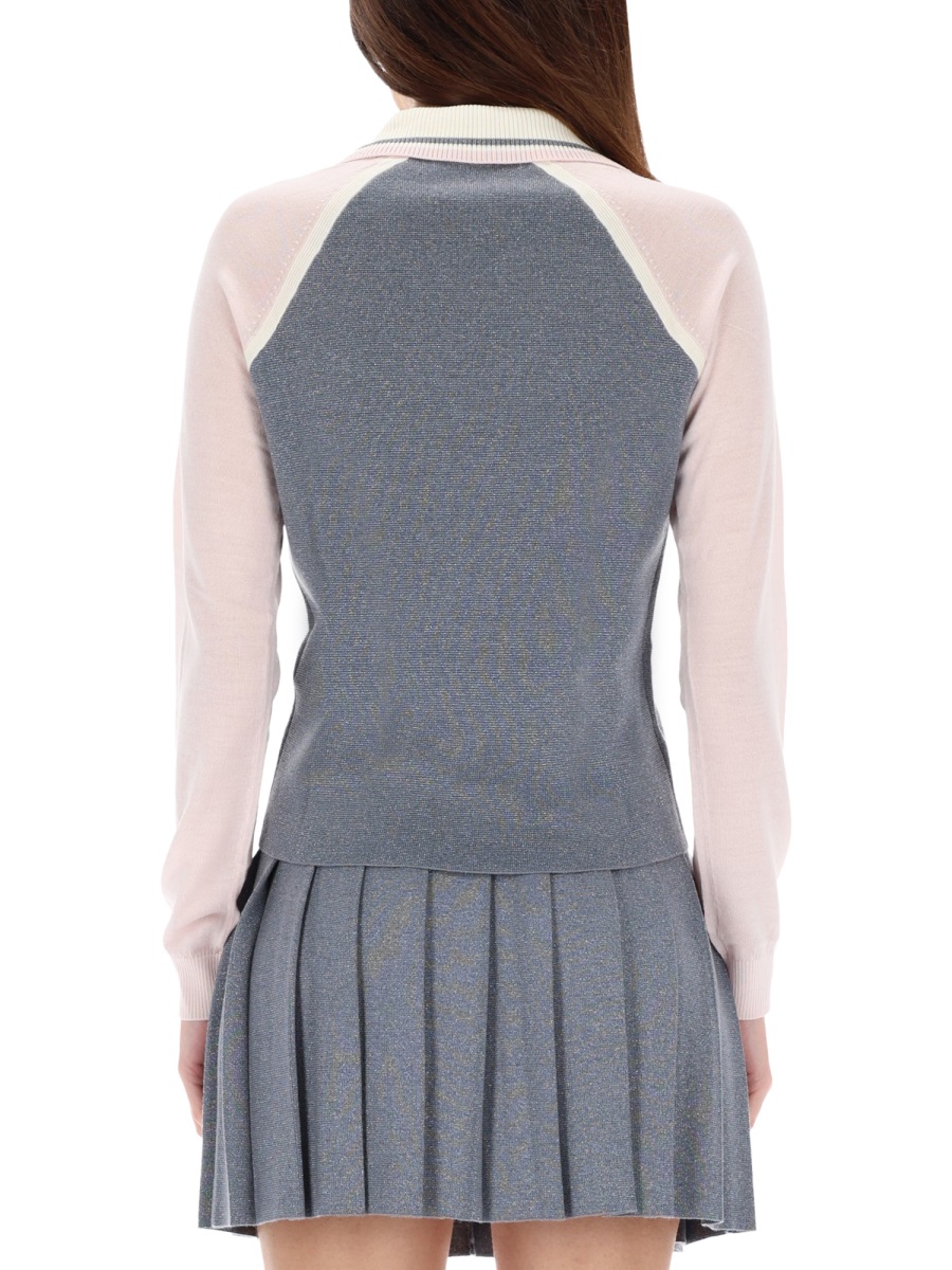 Casablanca LONG SLEEVE TENNIS POLO SHIRT Zilver